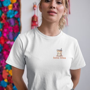 Boba Bliss T-Shirt | Kawaii, Cheerful, Boba, Milk Tea, Bubble Tea Lover, Gift For Boba Lover, Gift for Her, Kdrama, Shirt