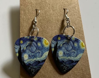 Music To Your Ears - Plektrum Ohrringe (Van Gogh - Sternennacht)