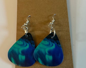 Music To Your Ears - Guitar Pick Earrings (Aurora Borealis - 1)