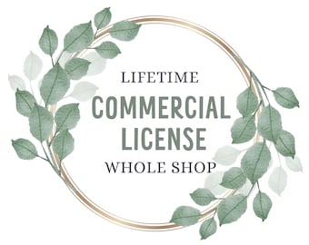 Lifetime Whole Shop Commercial License: Unlimited Use, No Credit