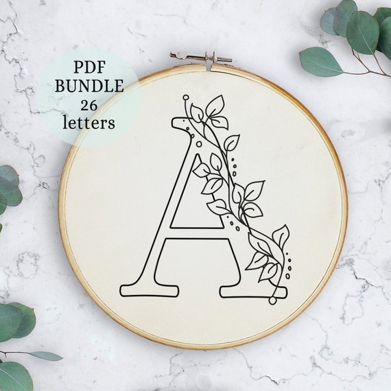 Embroidery alphabet deals