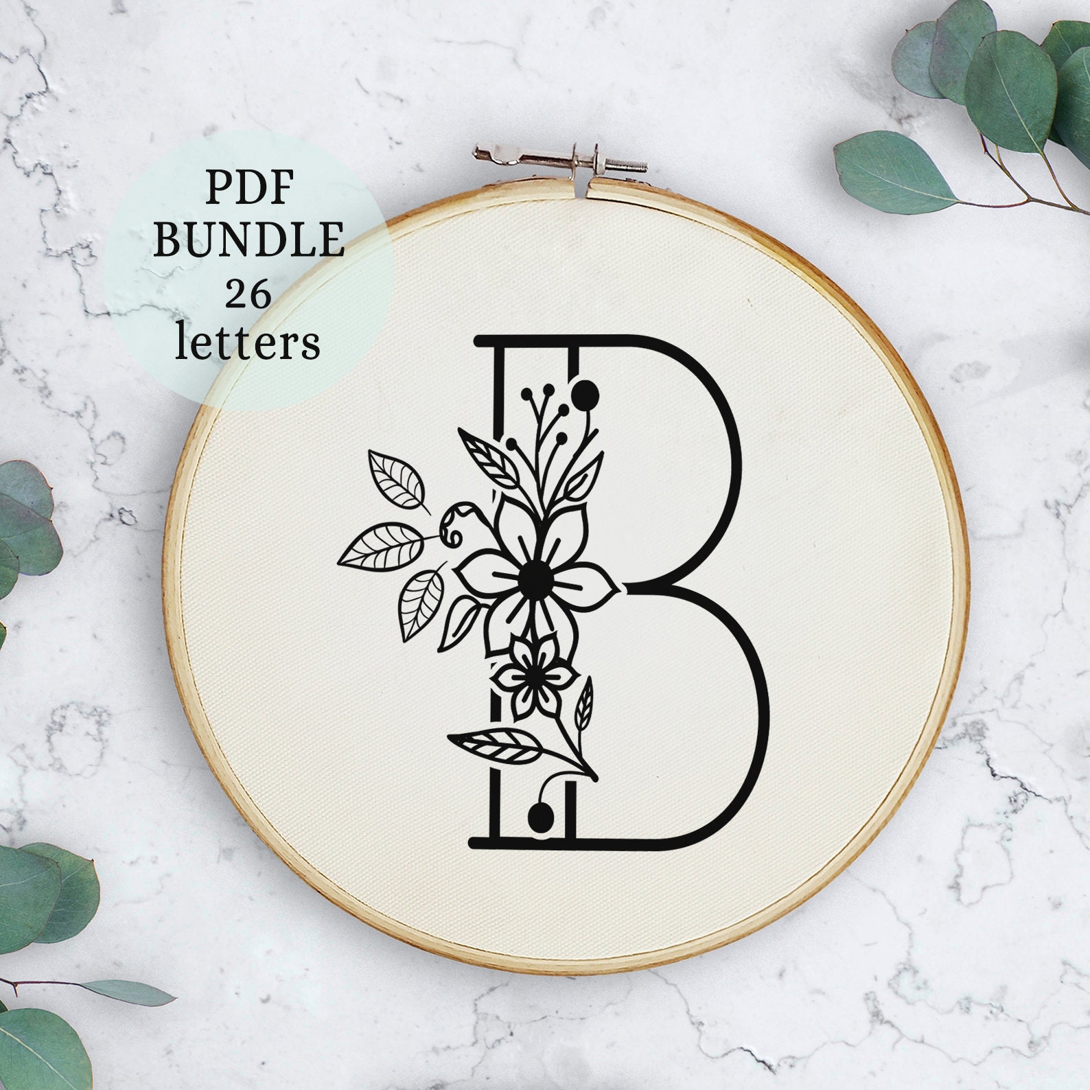 アンティークフランス 美しい花文字 イニシャル刺繍 ドローンワーク横長麻カーテン フランス アンティーク モノグラム＆モチーフ 花刺繍 セット