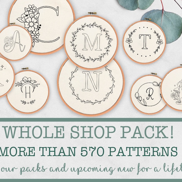 MEGA OFFER LIFETIME, embroidery patterns, present and futur, Special Bundle pack, Access lifetime, instant download, Alphabet Collection