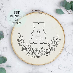 Patrón de bordado del alfabeto vaquero / bordado a mano occidental / diseños de bordado de vaquera vaquera, arte de bordado diy, patrón del alfabeto de rodeo