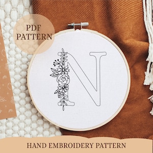 Complete Alphabet Embroidery, Pdf Pattern Letter Embroidery Design With ...