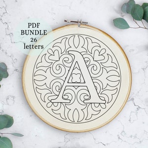 Geometric Alphabet, Stained glass alphabet, embroidery pattern, letters embroidery, baby shower gift, nursery wall decor, personalized gift