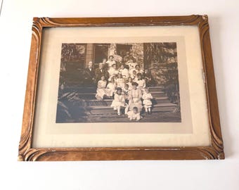 Antieke ingelijste familiefoto Goldman Reading, Pennsylvania