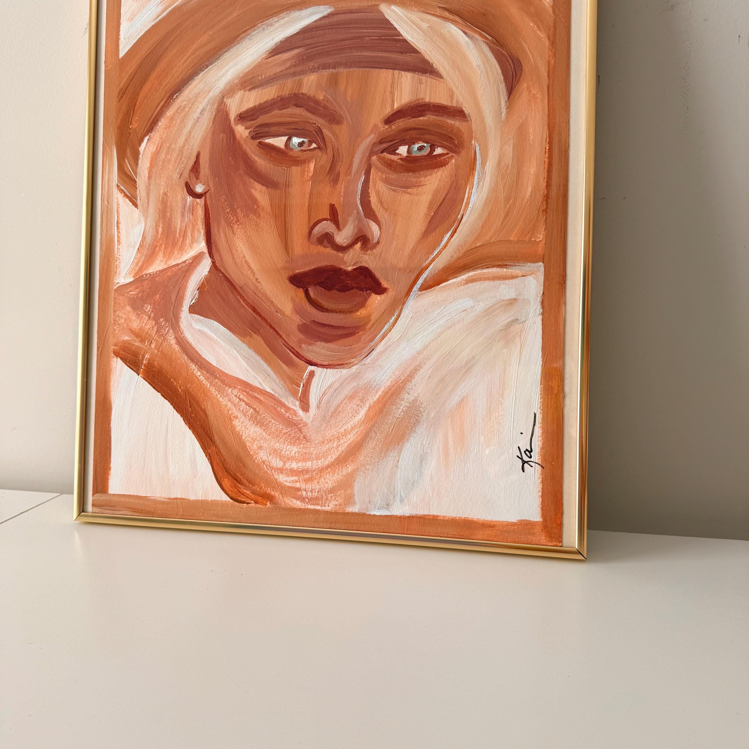 ヴィンテージの額入り先住民の肖像画 - Etsy 日本