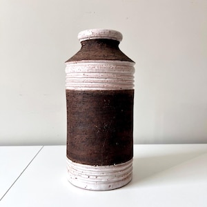 Bitossi Rosenthal Netter Cream and Brown Large Vase