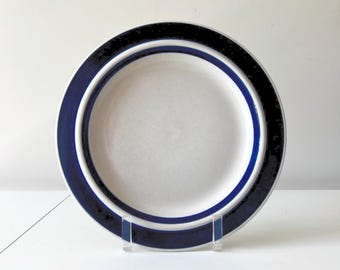 Arabia of Finland Anemone Blue 10” Dinner Plate, Vintage Mid-Century Modern