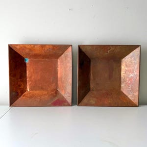 Oversized Solid Copper Patinated Convex Tray
