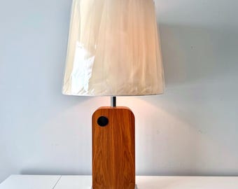 1970s Rosewood Box Table Lamp
