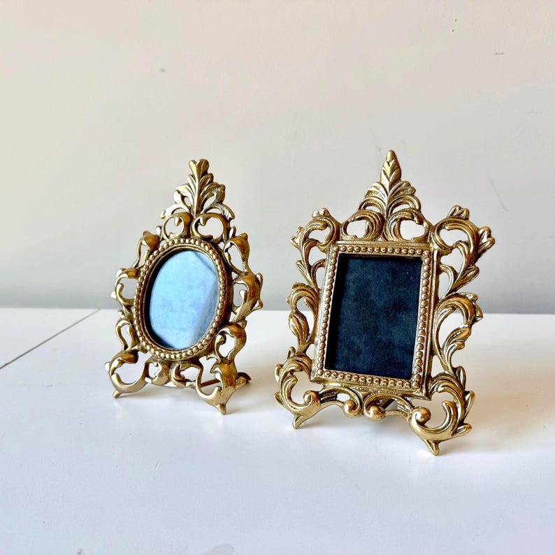 1970s Ornate Brass Photo Frame - Etsy