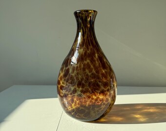Vintage Tortoiseshell Art Glass Vase