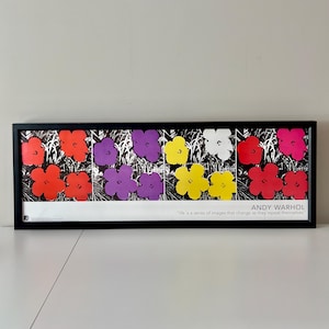 Andy Warhol Foundation “Flowers” Framed Poster, Vintage Pop Art 1964/1967