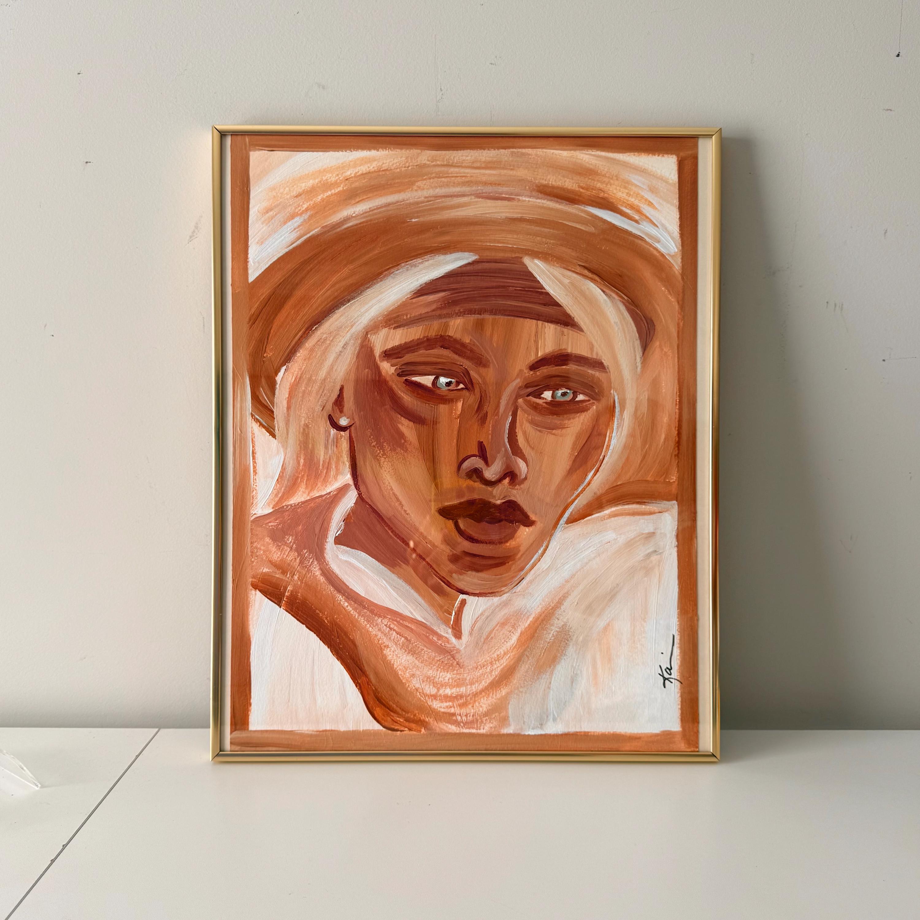 先住民の肖像画 ヴィンテージの額入り先住民の肖像画 - Etsy 日本