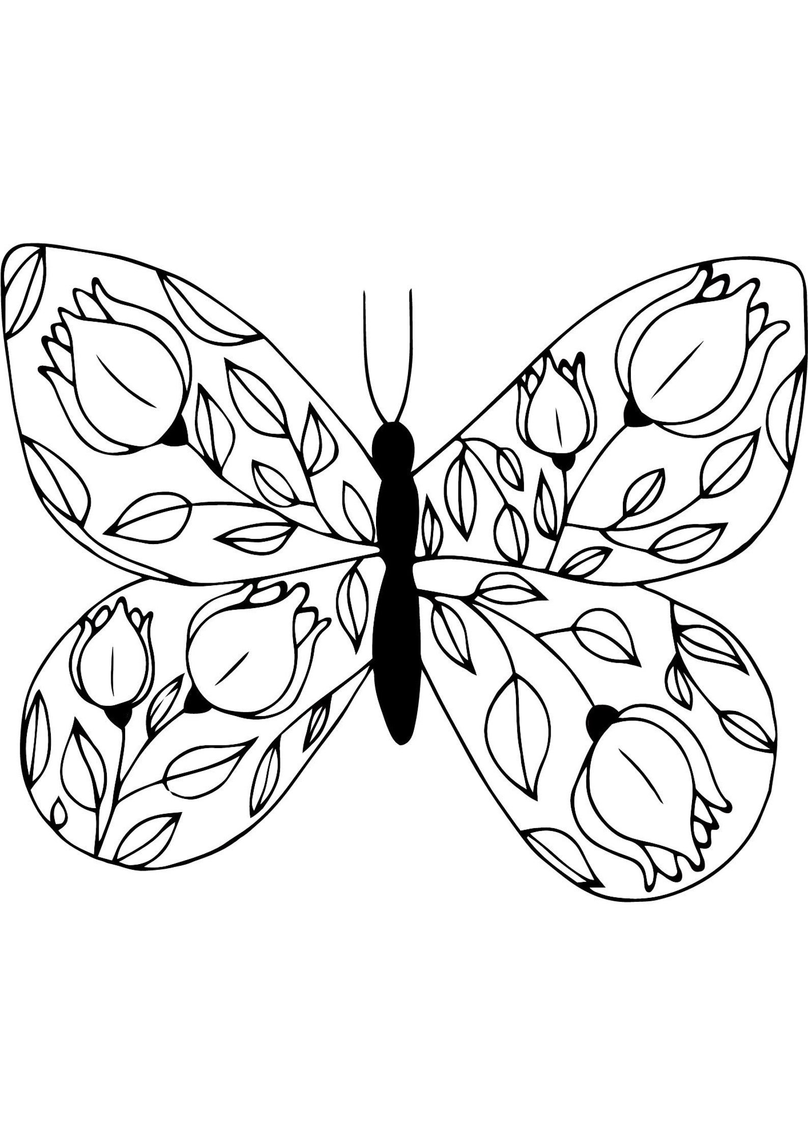 30 Printable Coloring Pages Butterflies - Etsy