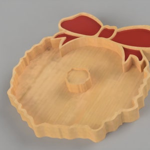 Christmas wreath candy tray SVG file CNC machine
