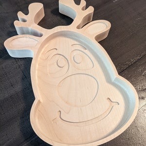 Vassoio di caramelle di Natale carino renna file digitale SVG CNC
