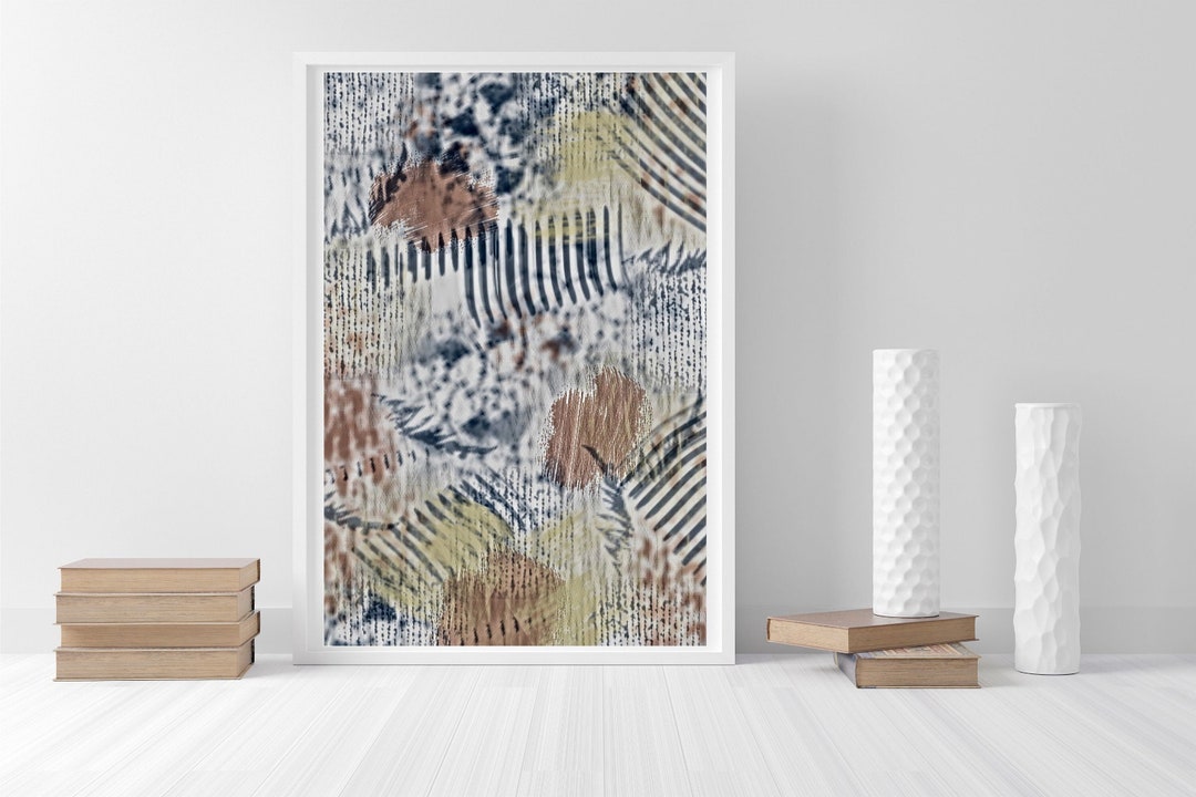 Boho Texture Printable Wall Art, Abstract Bohemian Digital Wall Art