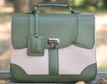 Schultasche aus echtem Leder