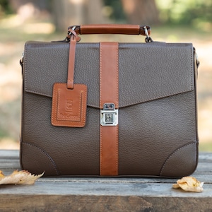 Genuine leather children's school bag
