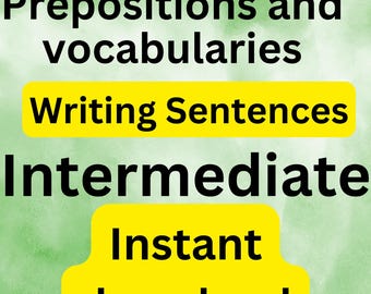 Prepositions Intermediate Workbook Levantine Arabic - Prepositions and Vocabularies - Writing Sentences - Learn Arabic - Fun Exercises