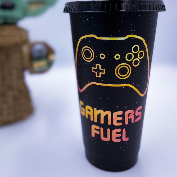 Gamers Fuel, Becher mit Personalisierung, Cold Cup Tumbler