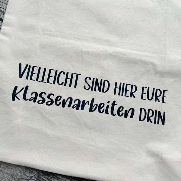 Tasche für Klassenarbeiten; Tasche für GLNS; Lehrertasche; Klassenarbeiten; Canvas Tasche; Baumwolltasche; Geschenk für Lehrer; Referendare