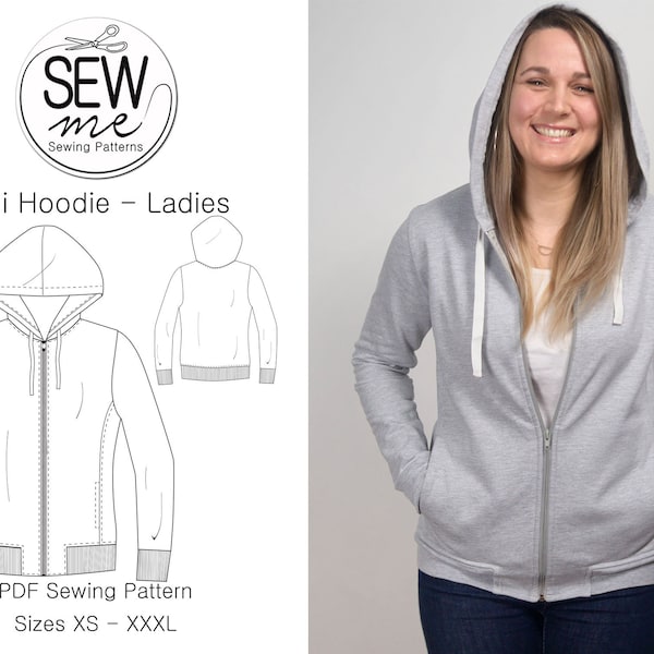 Hali Hoodie Ladies PDF Sewing Pattern