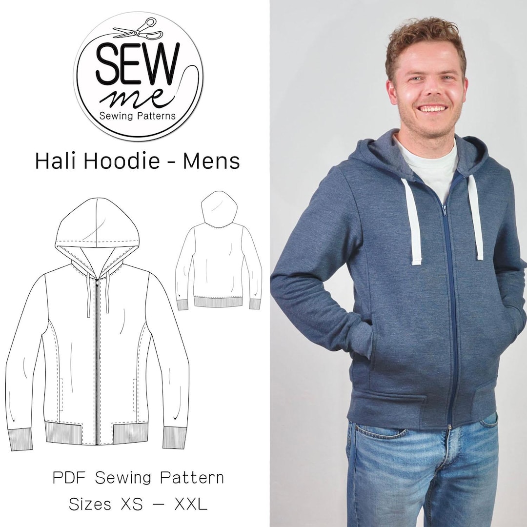 Hali Hoodie Men's PDF Sewing Pattern UK