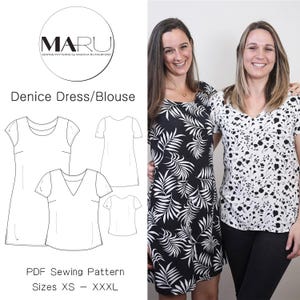 Denice Dress or Blouse PDF Sewing Pattern