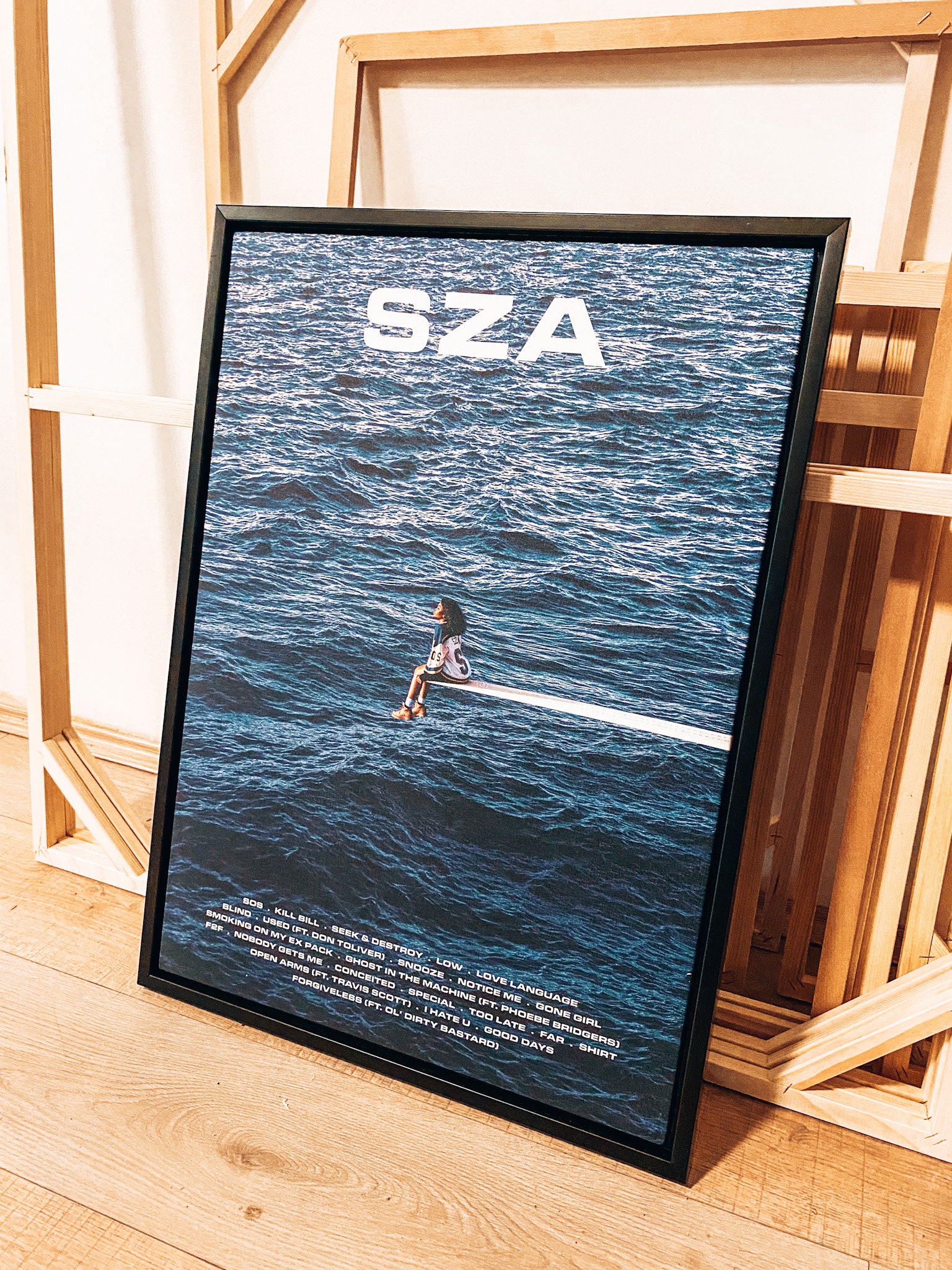 SZA Poster, SOS Album Cover Canvas, Album Cover Print, SZA Tracklist