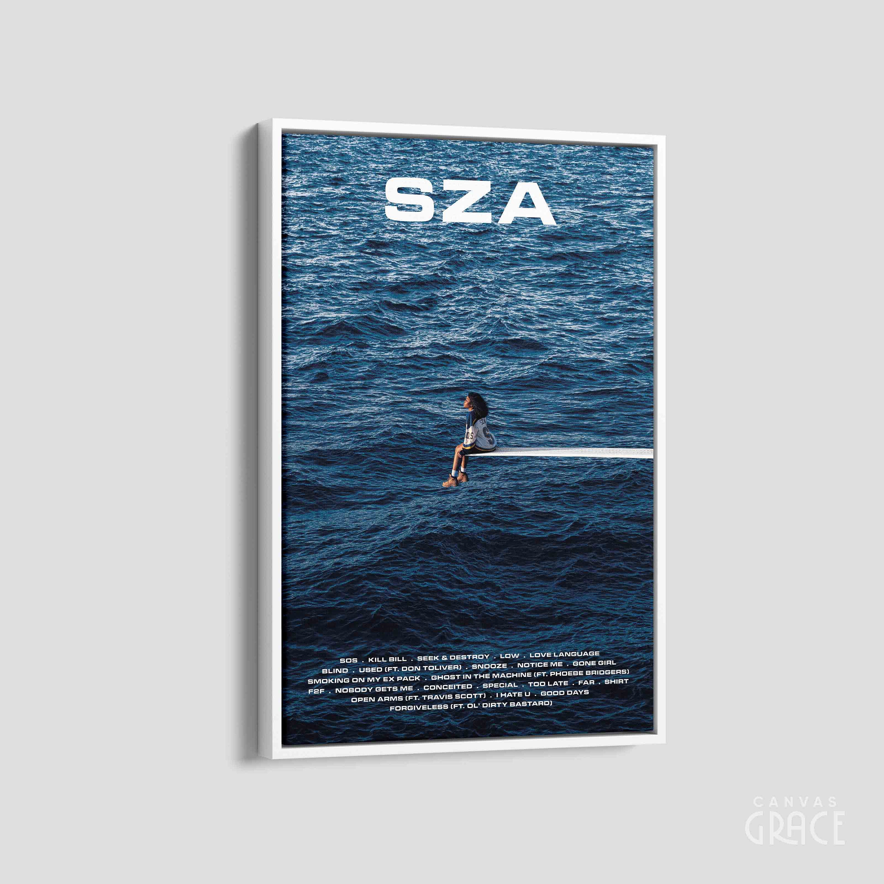 SZA Poster, SOS Album Cover Canvas, Album Cover Print, SZA Tracklist