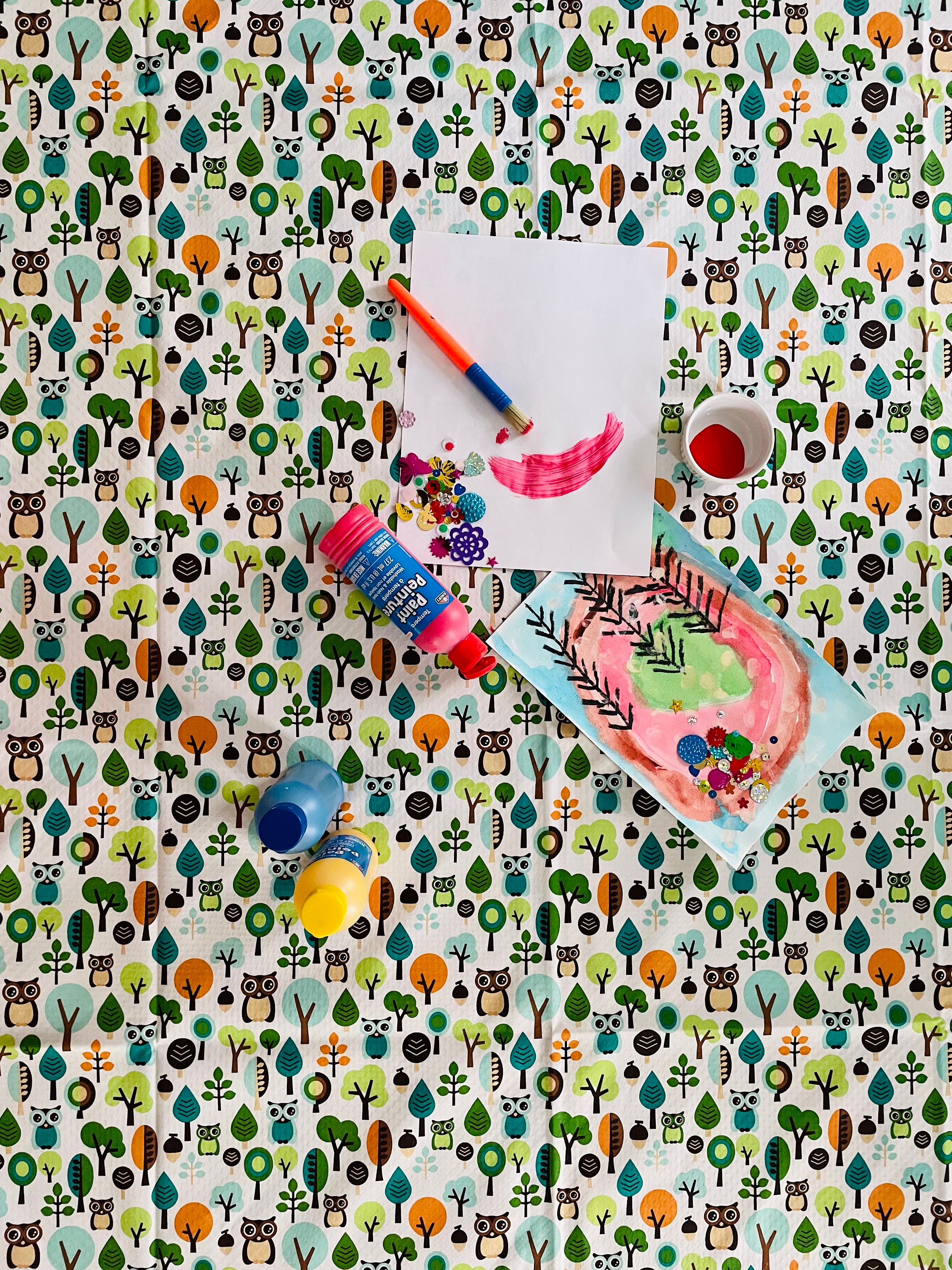 High Chair SPLAT MAT Nonslip Mat Kids Play Mat Floor Wipeable Splash