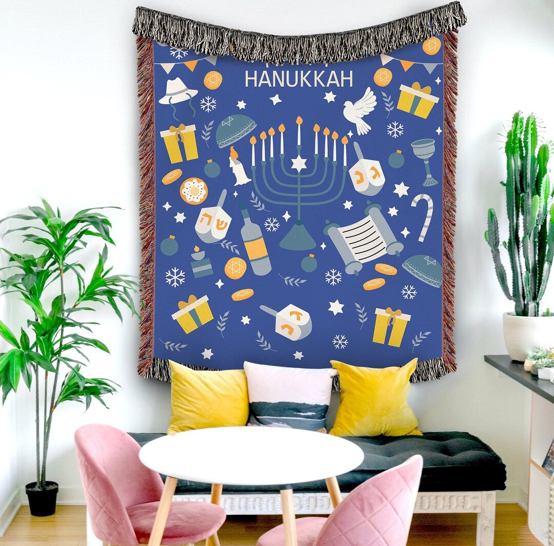 Jewish Blanket Am Yisrael Chai Blanket Judaica Gifts Etsy