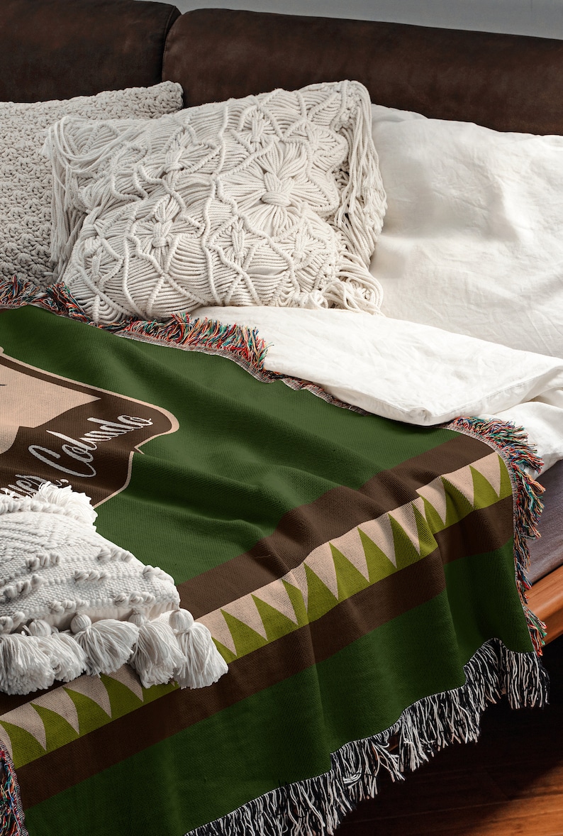 Personalized National Park Anniversary Cotton Woven Blanket, outdoor, camp gift, adventure, Wilde Life, Camp Road Trip, Adventuring Together. Gift for Couple that love Road Trips.