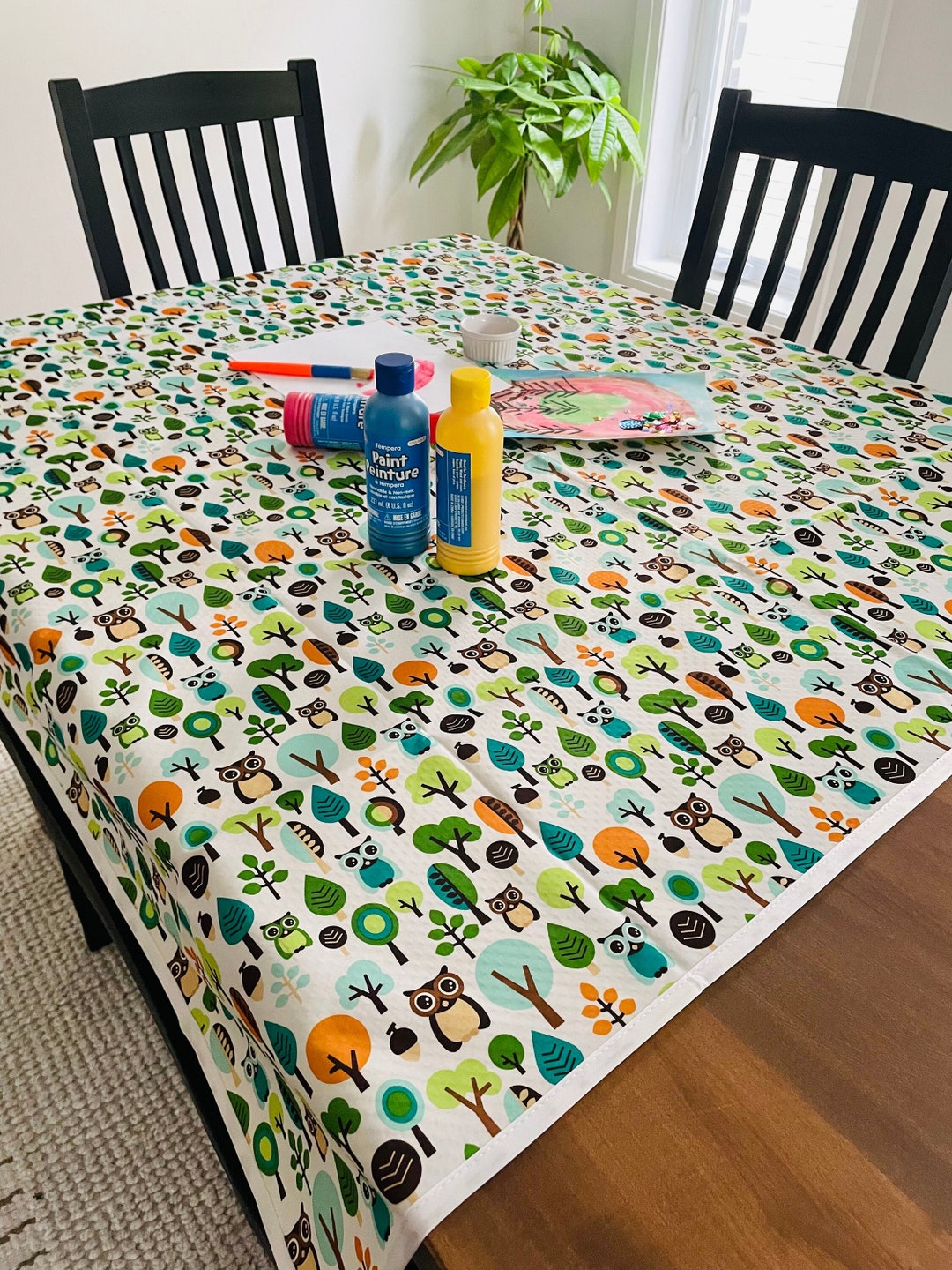 High Chair SPLAT MAT Nonslip Mat Kids Play Mat Floor Wipeable Splash