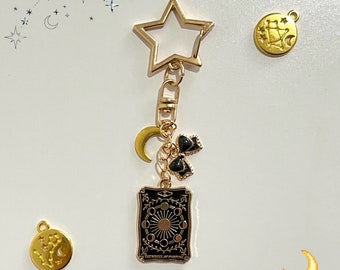 Tarot Card Gold Keychain | astrology | spiritual | accessories