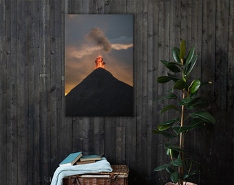 Volcán de Fuego Guatemala canvas print original photography Acatenango erupting volcano