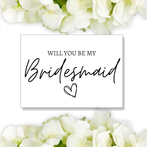 Printable Will You Be My Bridesmaid Card | Digital Bridesmaid Card | Bridesmaid Gift | Bridesmaid Proposal | PDF Download | Digital