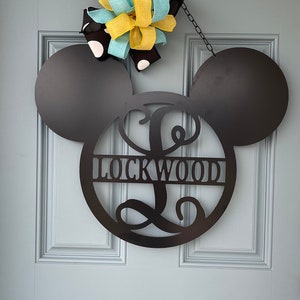 Mickey Mouse Name Sign - Mickey Gifts for Adults for Christmas, Birthdays, Weddings, Anniversaries with Last Name or Couple Names