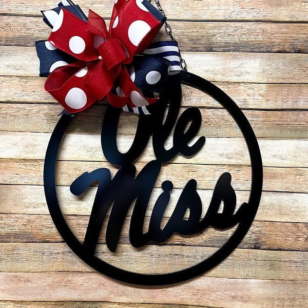 Ole Miss Sign - University of Mississippi Rebels Gift for Graduate or Alumni - Dorm Room Ole Miss Wall Art - Gift for Her Ole Miss Student