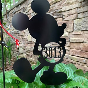 Disney Inspired Address Garden Flag - Mickey House Number Yard Art - Custom Garden Flag - Disney Lover Gift - QUICK Ship - 10x16"