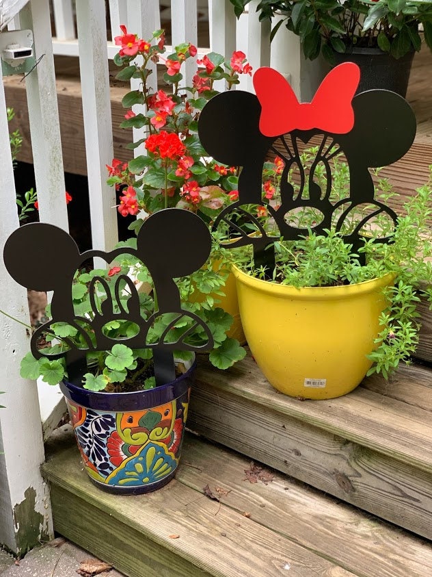 Peeking Mickey Mouse Yard Sign Peeking Minnie Yard Decor - Etsy México