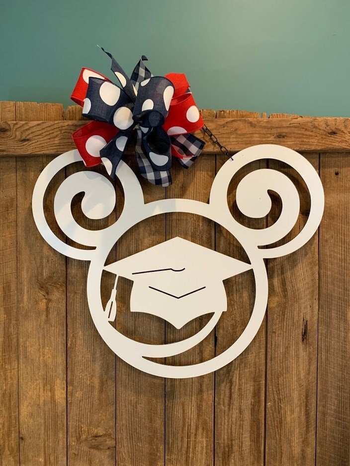 Custom Mickey Graduation Ears Sign Mickey Ears Shaped Etsy