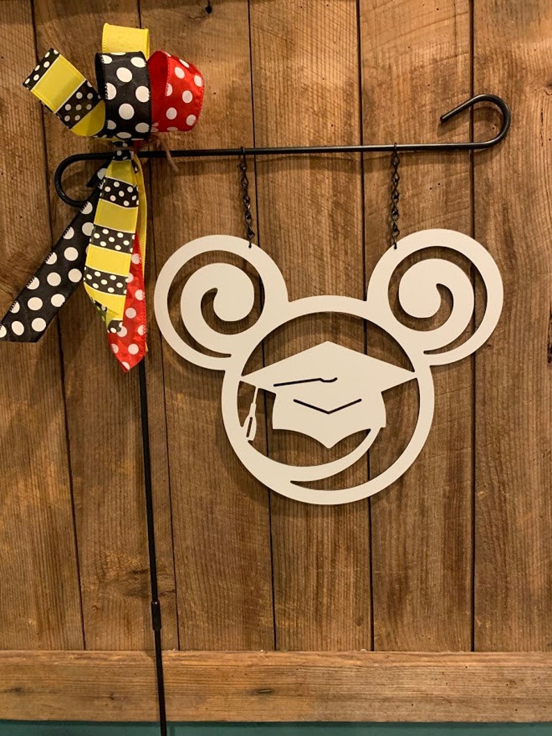 Custom Mickey Graduation Ears Sign Mickey Ears Shaped Etsy