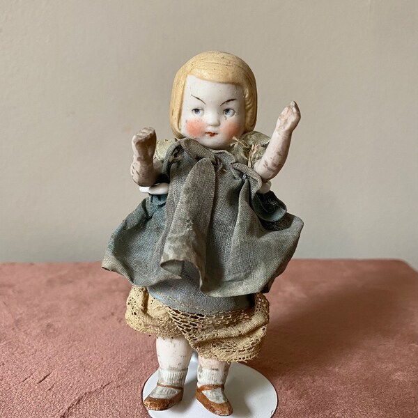 Antique German Bisque Dollhouse Doll