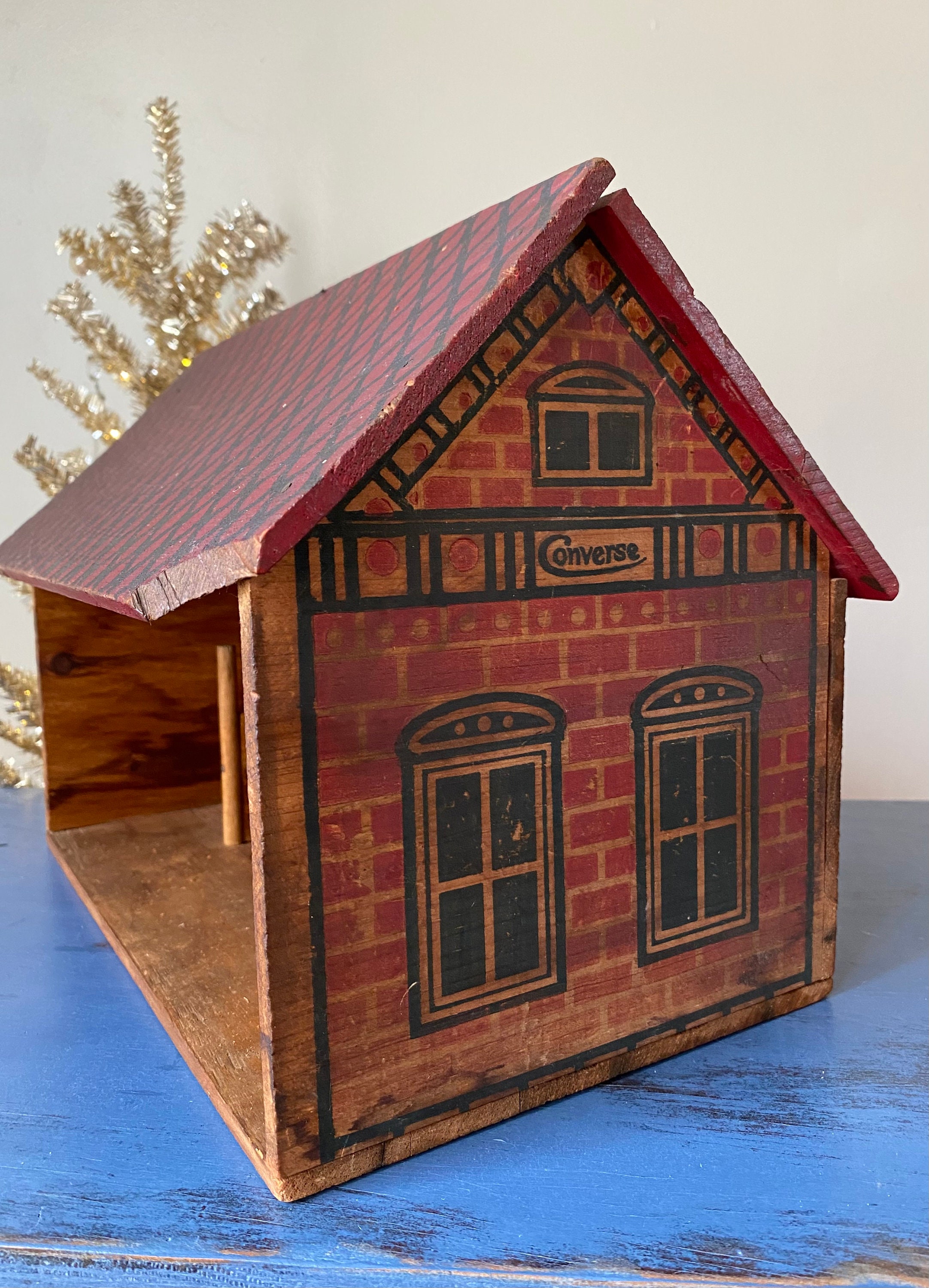 Verwisselbaar Indirect Beschietingen Antique Converse Red Robbin Toy Barn Wooden Stable Stamped - Etsy