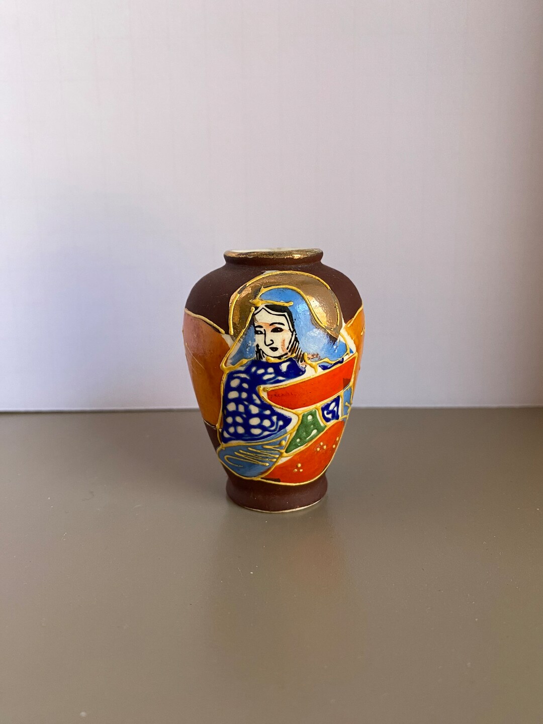 Miniature Hand Painted Vase, Made in Japan Etsy